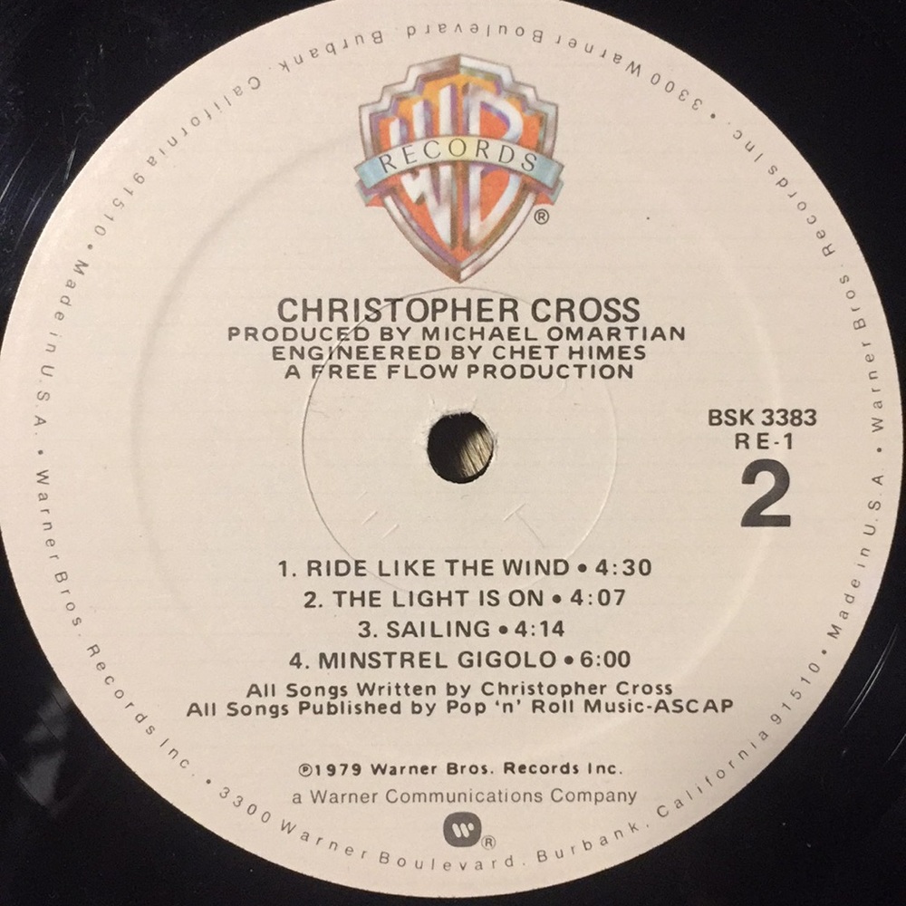Christopher Cross - (Self-Titled) Vinyl LP - Picture 5 of 5